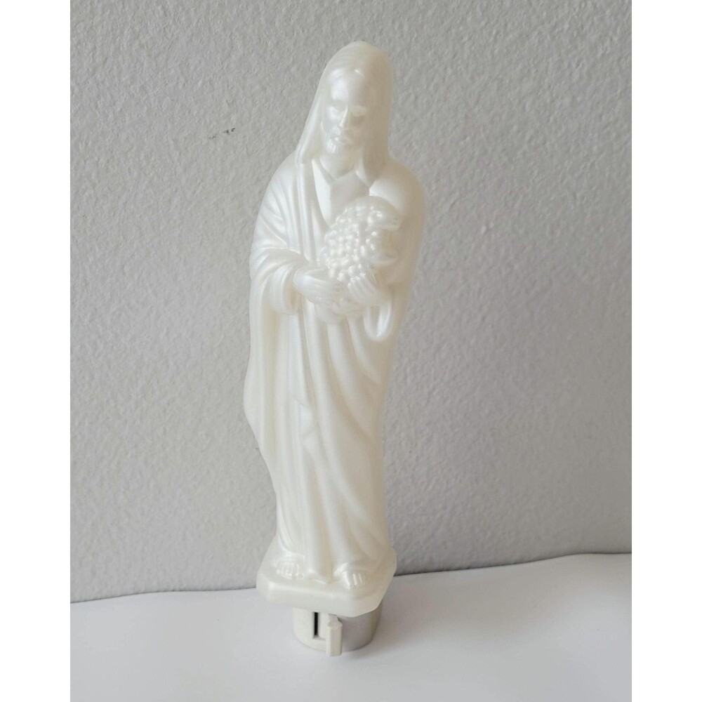 Vintage Jesus Night Light Good Shepherd with Lamb